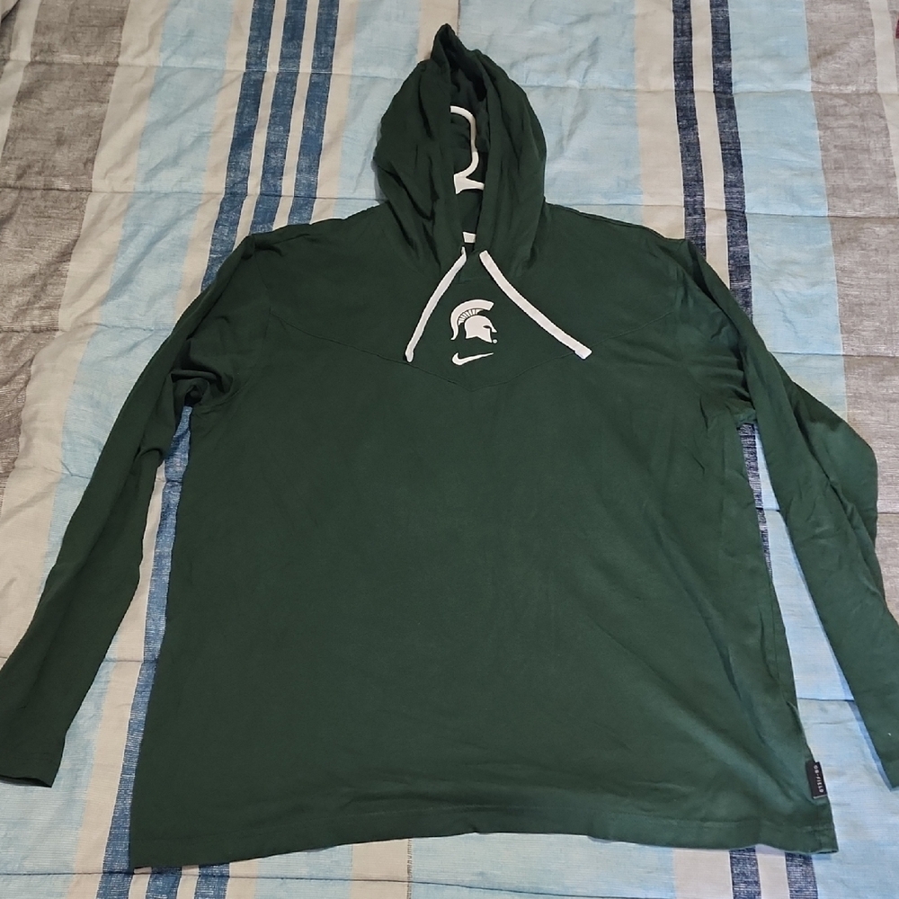 Nike Green MSU Men's Hoodie Large
